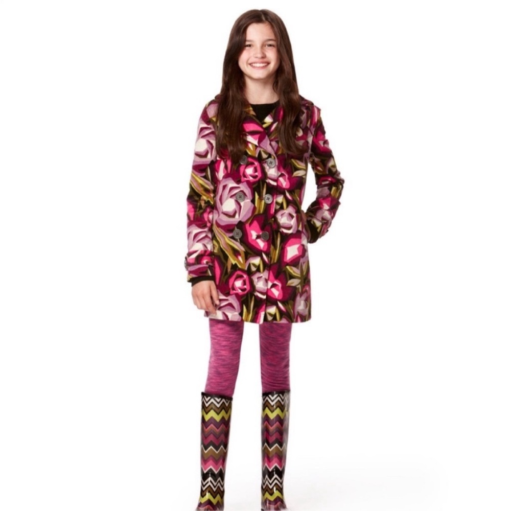 MISSONI X TARGET floral velvet pea coat Small
